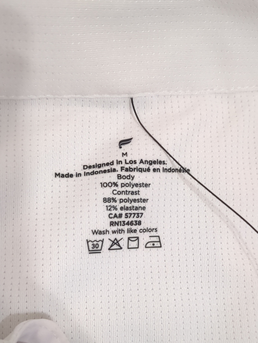Fabletics Men's The Don Long Sleeve Button Up Classic Fit white shirt Size M NWT - Picture 7 of 9